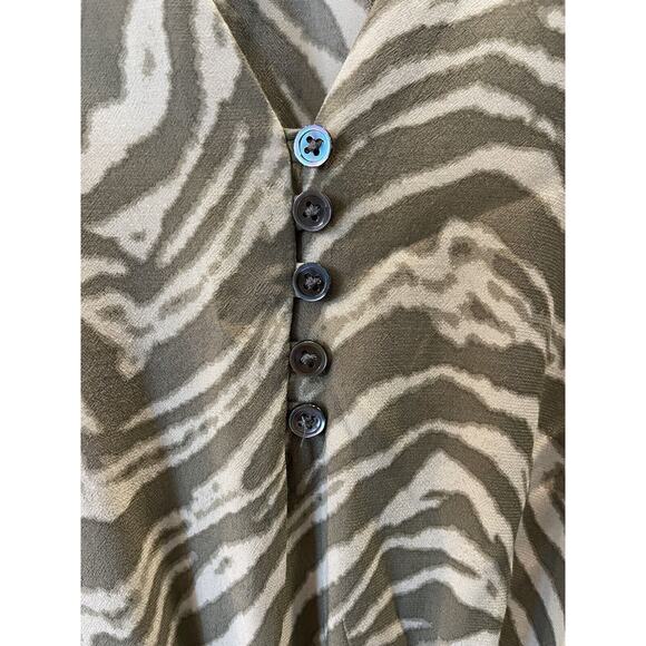 Rails‎ Black And Gray Cheetah Print Tiered Polyester Dress Size L - Picture 3 of 11